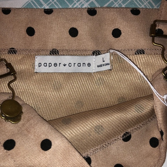 Vici Dolls Paper Crane Polka Dotted Overall Dress - Picture 4 of 4